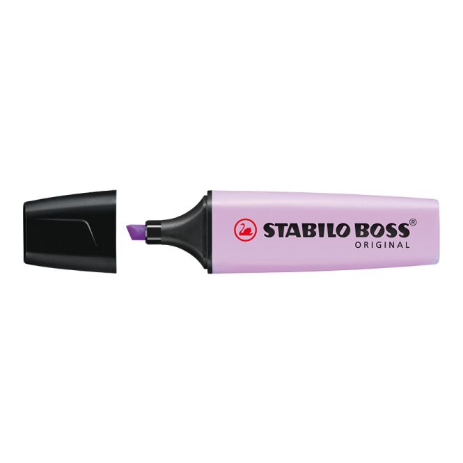 Werbeartikel STABILO BOSS ORIGINAL Pastel Leuchtmarkierer – violett – mit Logo bedruckbar für den Büroalltag