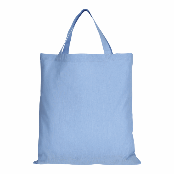 Werbeartikel Baumwolltasche TEXXILLA CLASSIC – mittelblau – mit Logodruck 140 g/m² robuster Stoffbeutel für Firmenauftritt