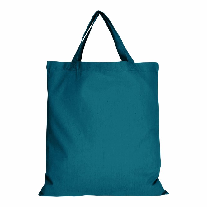 Werbeartikel Baumwolltasche TEXXILLA CLASSIC – petrol – mit Logodruck 140 g/m² 35cm Henkel Baumwollbeutel für Messen & Events