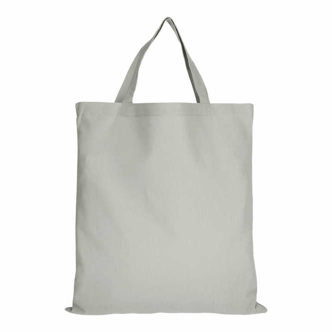 Werbeartikel Baumwolltasche TEXXILLA CLASSIC – hellgrau – mit Logodruck 140g/m² 35cm Henkel nachhaltiger Stoffbeutel für Messen