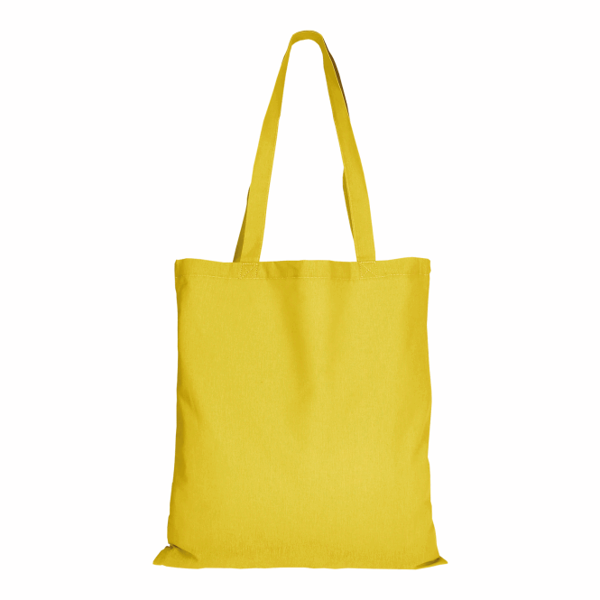 Werbeartikel Baumwolltasche TEXXILLA CLASSIC – gelb – mit Logodruck 140 g/m² Stoffbeutel für den Firmenauftritt