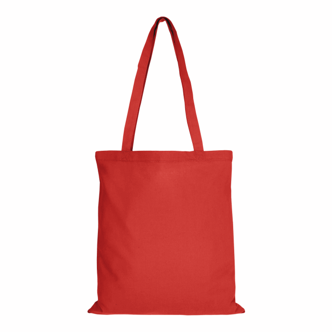 Werbeartikel Baumwolltasche TEXXILLA CLASSIC – rot – mit Logodruck 140 g/m² Stofftasche idealer Werbeträger für Messen & Events