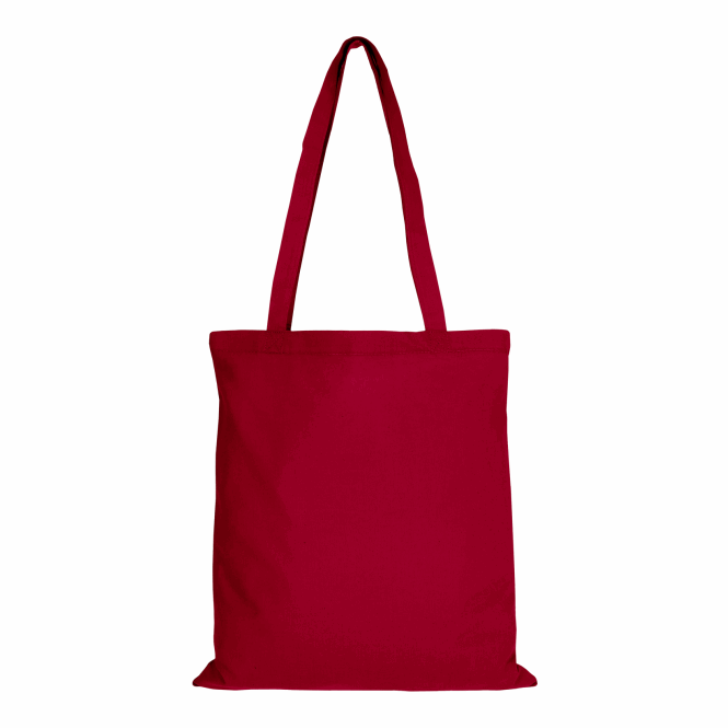 Mitarbeitergeschenk Baumwolltasche TEXXILLA CLASSIC – dunkelrot – mit Logodruck 140g/m² stabiler Stoffbeutel für Messen & Events