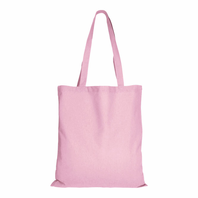 Werbeartikel Baumwolltasche TEXXILLA CLASSIC – rosa – mit Logodruck, 140 g/m² mit langen Henkeln, nachhaltige Tragetasche für Events