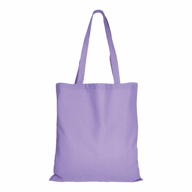 Mitarbeitergeschenk Baumwolltasche TEXXILLA CLASSIC – violett – mit Logodruck 140 g/m² stoffbeutel perfekt für Firmenauftritt