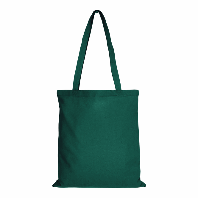 Mitarbeitergeschenk Baumwolltasche TEXXILLA CLASSIC – dunkelgrün – mit Logodruck 140 g/m² stoffbeutel perfekt für Firmenauftritt