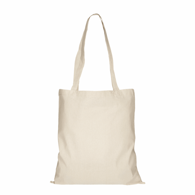 Werbeartikel Baumwolltasche TEXXILLA CLASSIC – beige – mit Logodruck 140 g/m² – langlebige Stoffbeutel für Firmenauftritte