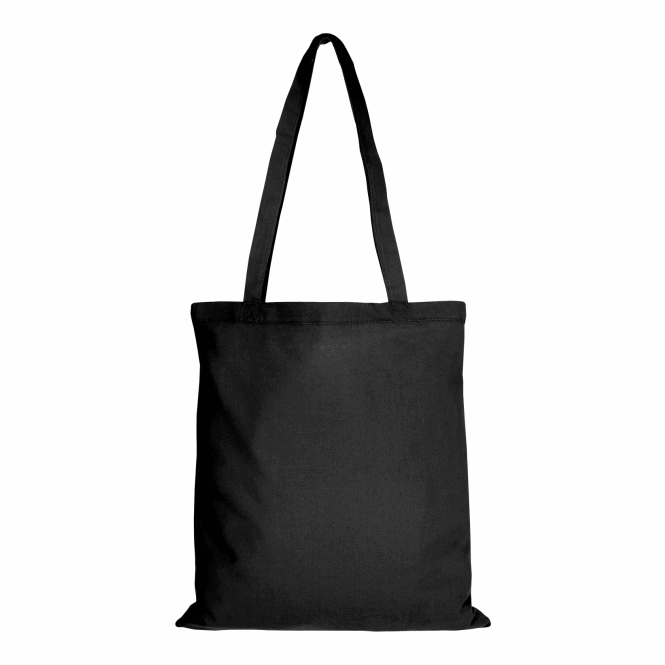 Mitarbeitergeschenk Baumwolltasche TEXXILLA CLASSIC – schwarz – mit Logodruck 140g/m² langlebiger Stoffbeutel für Firmenauftritte