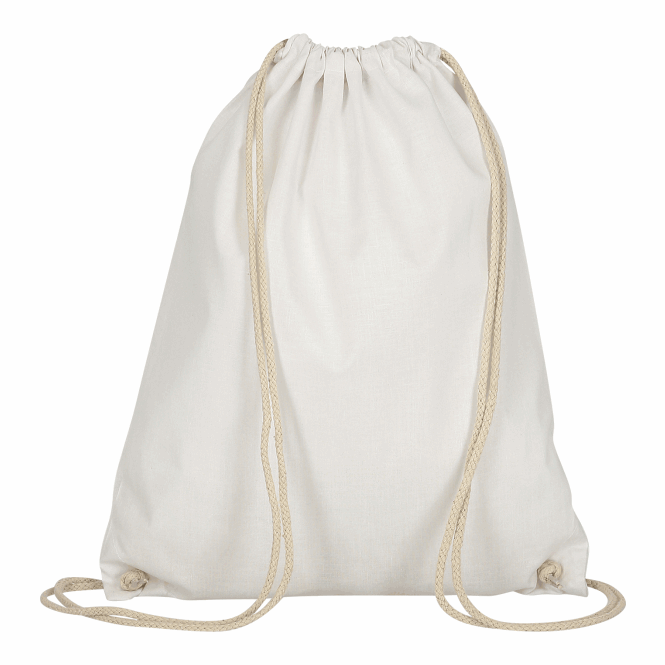 Mitarbeitergeschenk Turnbeutel TEXXILLA – weiss – mit Logodruck 140 g/m² Baumwolle aus 38x46 cm Stoffbeutel für Messen & Events