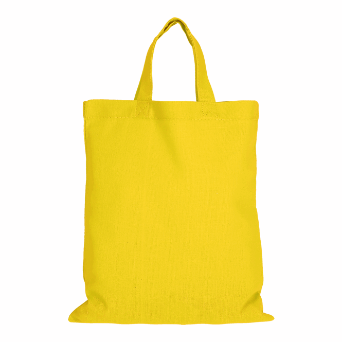 Mitarbeitergeschenk Baumwolltasche TEXXILLA Midi – gelb – mit Logodruck 140g/m² Stofftasche ideal für Messen & Events