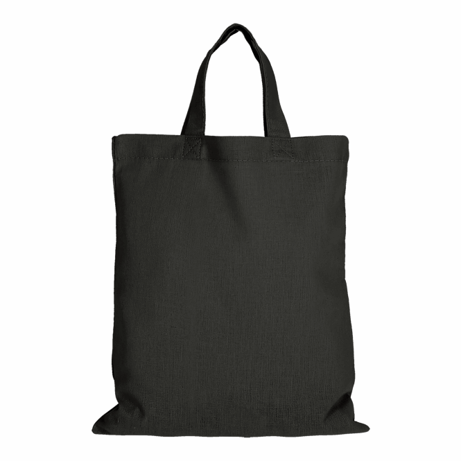 Firmengeschenk Baumwolltasche TEXXILLA Midi – schwarz – mit Logodruck 140 g/m² robuster Stoffbeutel für Messen & Events