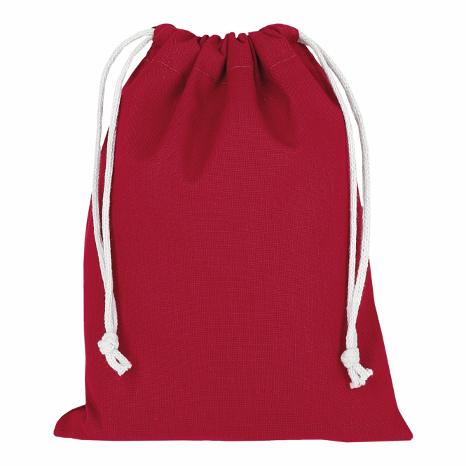 Werbeartikel Zuziehbeutel TEXXILLA – dunkelrot – mit Logodruck 15x20cm 140g/m² Baumwolltasche idealer Streuartikel für Messen & Events