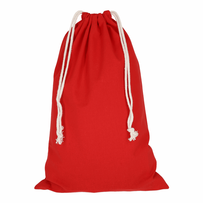 Werbeartikel Zuziehbeutel TEXXILLA – rot – mit Logodruck 30x45cm aus Baumwolle nachhaltige Stofftasche für Messen & Events