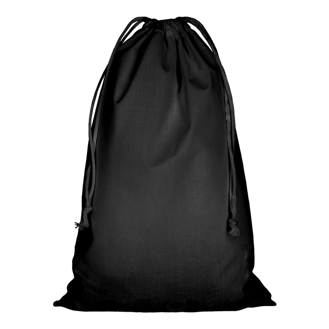 Werbeartikel Zuziehbeutel TEXXILLA – schwarz – hochwertig bedruckt, 140 g/m² Baumwolle, 50x75 cm, ideal für Messen & Events