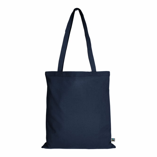 Firmengeschenk Baumwolltasche TEXXILLA – marineblau – mit Logodruck 140g/m² 38x42cm nachhaltiger Shopper für Messen & Events