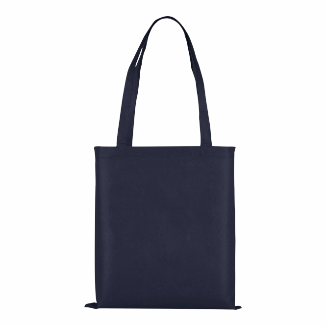 Mitarbeitergeschenk Tragetasche TEXXILLA Classic – marineblau – mit Logodruck 70cm Henkel robuster Shopper für Messen & Events