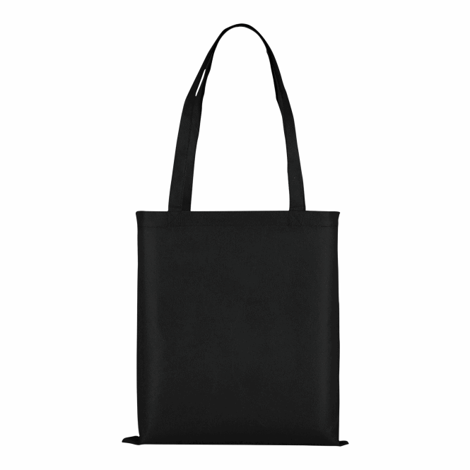 Mitarbeitergeschenk Tragetasche TEXXILLA Classic – schwarz – mit Logodruck 100% recycelbar robuste Stoffeinkaufstasche für Messen