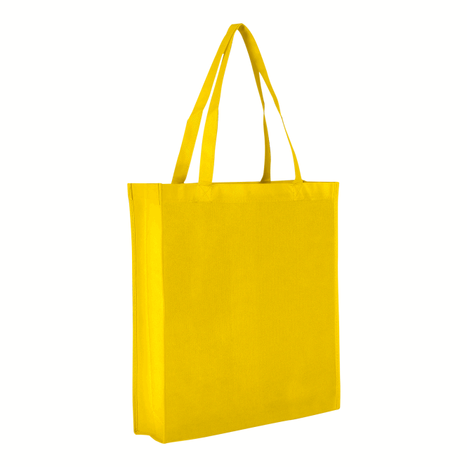 Werbeartikel City-Bag TEXXILLA 2 – gelb – mit Logo bedruckt, 60cm Henkel, robuster Polypropylen-Shopper für Messen & Events