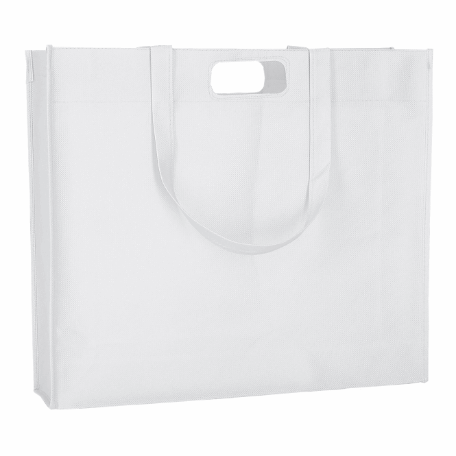 Werbeartikel City-Shopper TEXXILLA – weiss – mit Logodruck 44x38cm aus 110g/m2 Polypropylen, idealer Werbeträger für Events