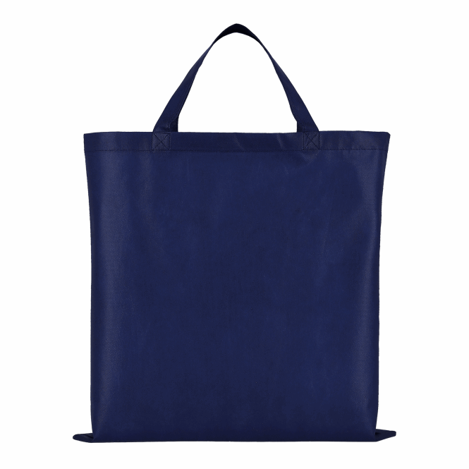 Mitarbeitergeschenk Tragetasche TEXXILLA – marineblau – mit Logodruck, wasserabweisend, 40cm Henkel, robuster Shopper für Messen