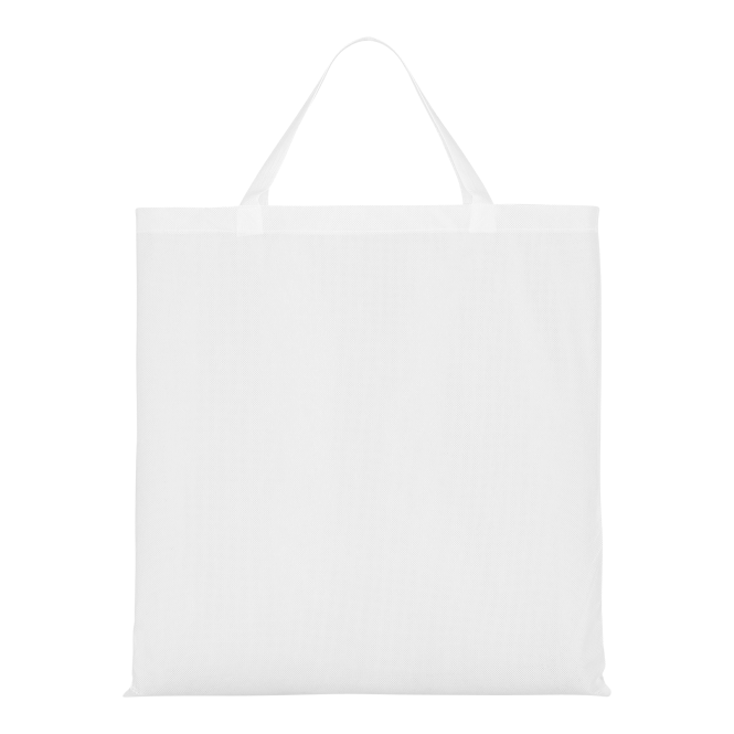 Mitarbeitergeschenk Tragetasche TEXXILLA – weiss – mit Logodruck, robuste 40cm Henkel PP-Einkaufstasche für Messen & Events