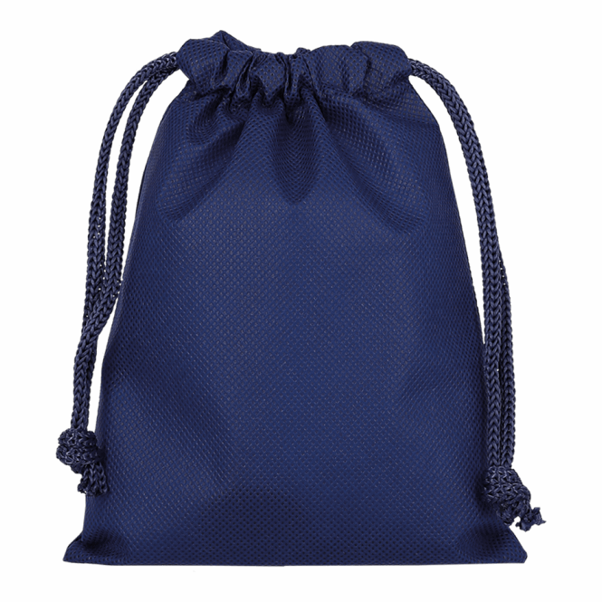 Werbeartikel Zuziehbeutel TEXXILLA – marineblau – hochwertig bedruckt, 15x20cm, praktischer Stoffbeutel für Messen & Events