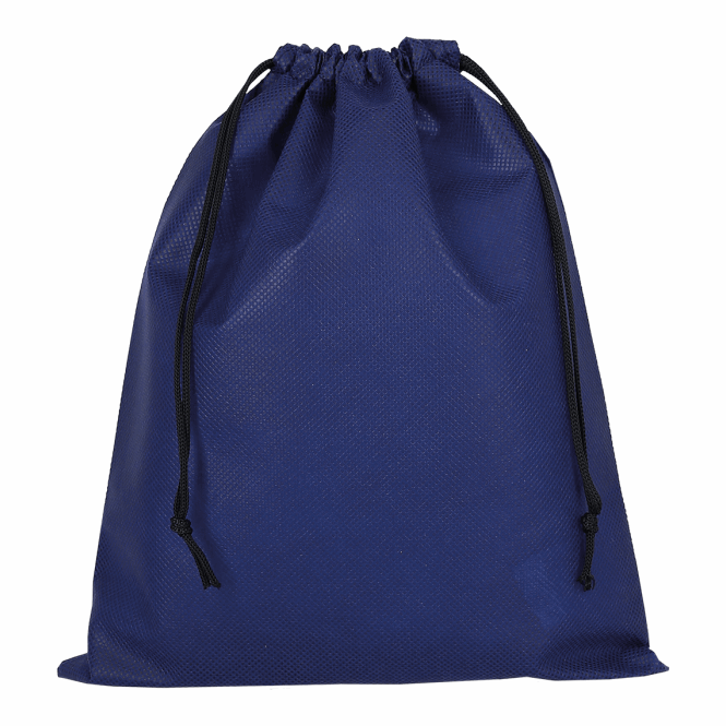 Werbeartikel Zuziehbeutel TEXXILLA – marineblau – mit Logo bedruckt, 25 x 30 cm, robuster Turnbeutel für Messen & Events