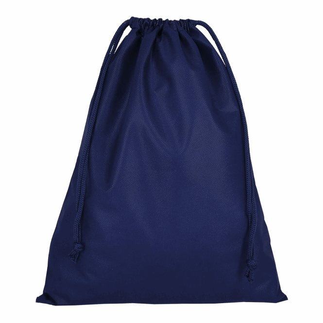 Mitarbeitergeschenk Zuziehbeutel TEXXILLA – marineblau – mit Logodruck 40x50cm aus Polypropylen stabiler Turnbeutel für Events