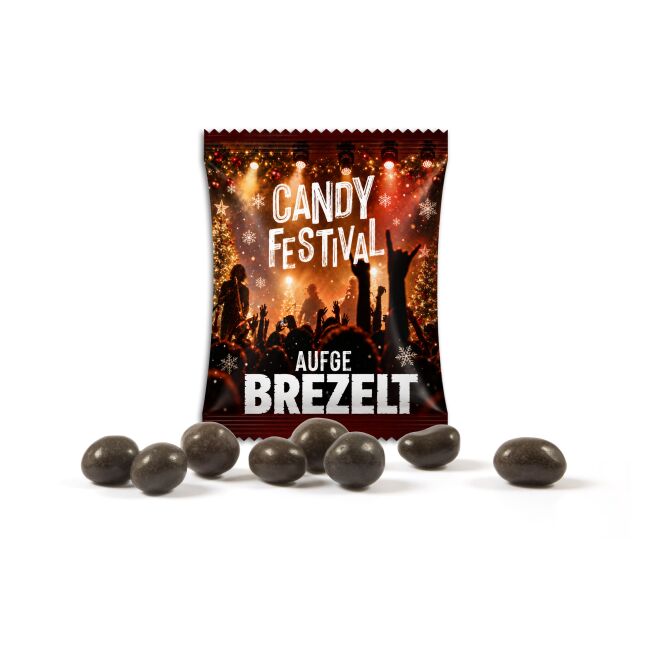 Werbeartikel Treets Pretzel Bites Knusperkugeln – weiss – mit Logo bedruckt als idealer veganer Snack für Messen und Events für Geschäftspartner
