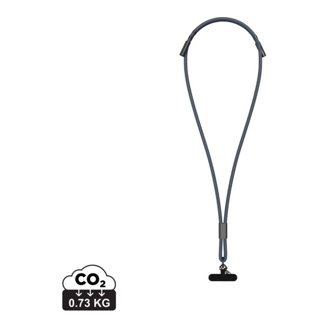 Werbeartikel VINGA Baltimore Ladekabel – navy blau – mit Logo bedruckt 60W USB-C zu USB-C nachhaltig für den Büroalltag