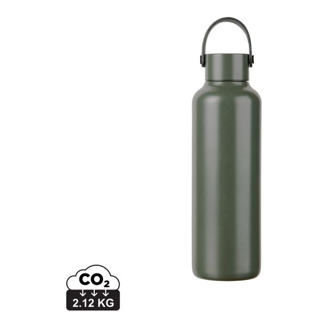 Kundengeschenk Thermosflasche VINGA Baltimore – grau – mit Gravur 600ml nachhaltig doppelwandig vakuumisoliert auslaufsicher für das Mitarbeiter-Onboarding