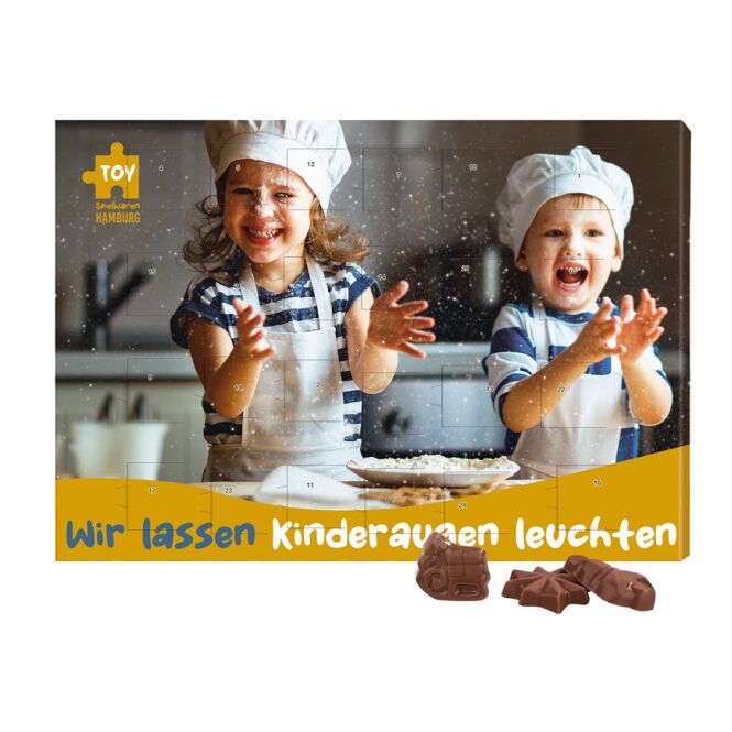 Firmengeschenk Adventskalender Classic Wand – bunt – mit individuellem Werbedruck, recycelbar, FSC-Karton, für nachhaltiges CSR