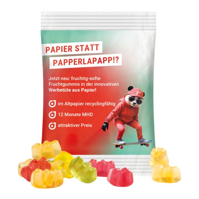 Streuartikel Trolli Fruchtgummi Standardformen – fruchtgummi – mit Logo bedruckt 15 g für Messen und Events für potenzielle Kunden