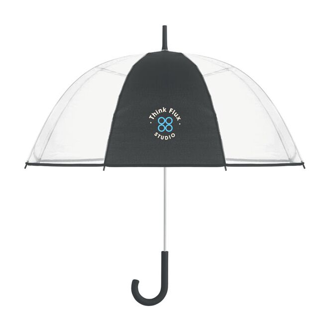 Firmengeschenk Golfschirm 30" – schwarz – mit individuellem Logodruck sturmfest mit Fiberglasgestell Ø 76 cm für Golf-Events