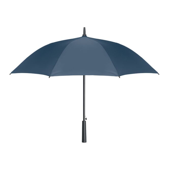 Werbeartikel Automatikschirm 23 Zoll – blau – mit individuellem Logodruck sturmfest mit Windproof-System Ø 58 cm für Messe-Giveaway