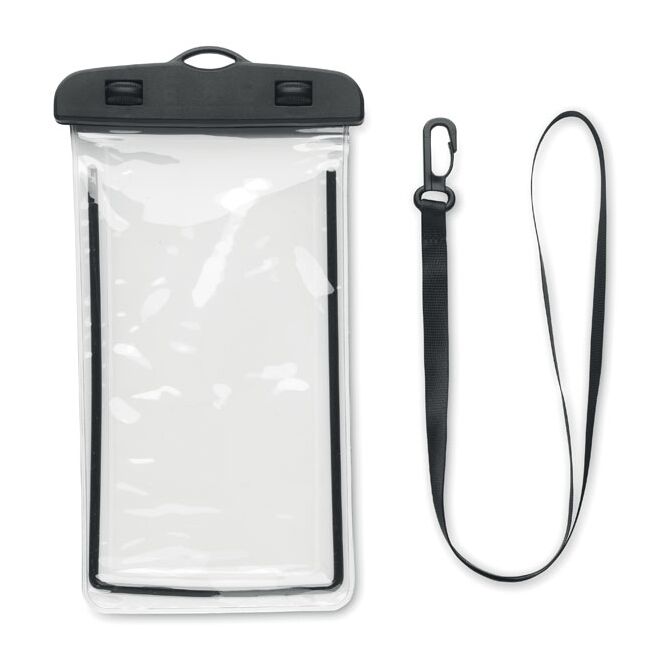 Werbeartikel Smartphone-Hülle wasserdicht – schwarz – mit Logo bedruckbar 6,7 Zoll für den Büroalltag