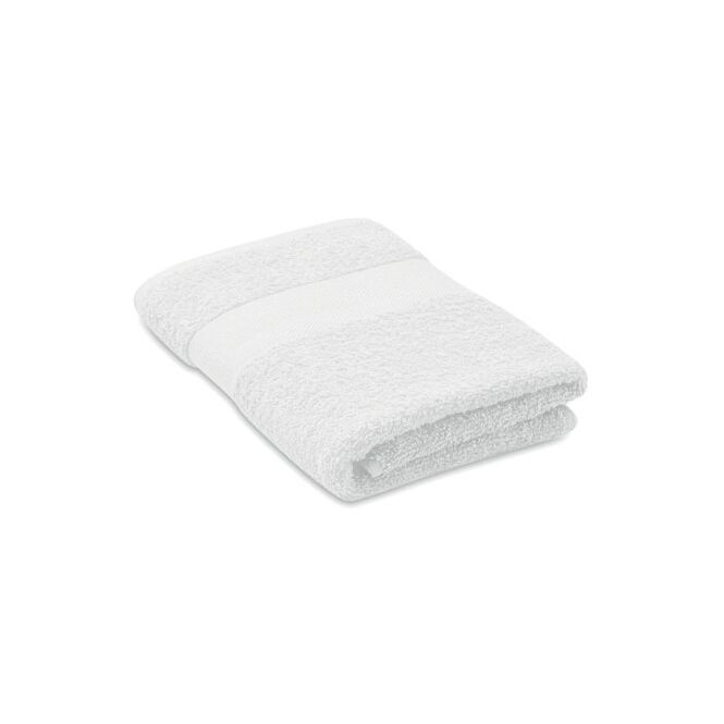 Firmengeschenk Handtuch Organic Cotton – weiss – mit edlem Stick 50x30 cm für Teamevents nachhaltig