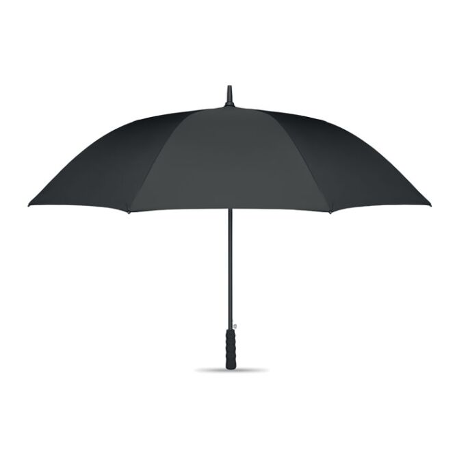 Premium-Werbeartikel Automatikschirm 27" – schwarz – mit individuellem Logodruck sturmfest mit Windproof-System Ø 137 cm nachhaltig