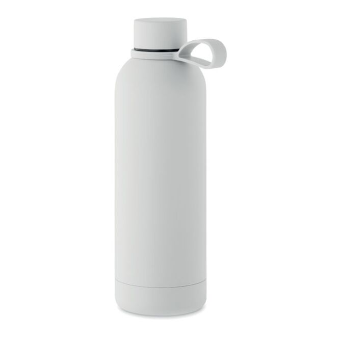 Nachhaltiger Werbeartikel Doppelwandige Flasche 500 ml – weiss – mit Logo bedruckt
