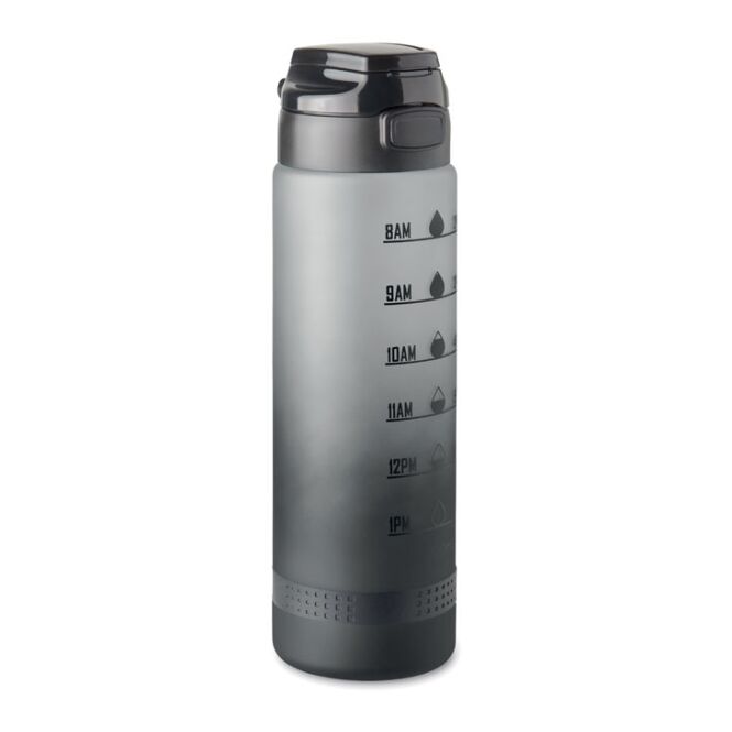 Sport-Werbemittel Sport-Trinkflasche RPET 1L – weiss – mit Logo bedruckt 1L nachhaltig auslaufsicher für Sportevents & Turniere