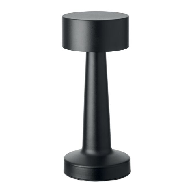 Mitarbeitergeschenk Tischlampe USB-Tischlampe – schwarz – mit Logo bedruckt 12 LED-Leuchten 3 Modi moderne Akkuleuchte