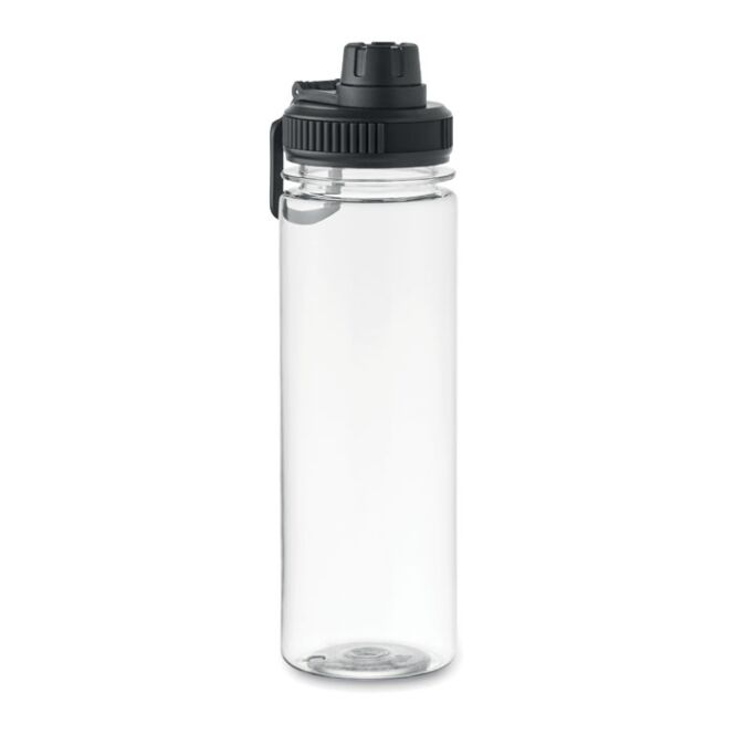 Werbeartikel Trinkflasche RPET – schwarz – mit Logo bedruckt 750 ml nachhaltig für Sportevents & Turniere