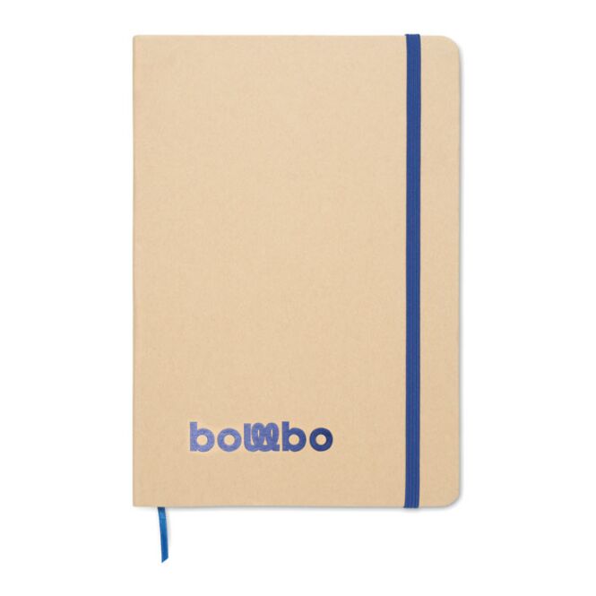 Firmengeschenk Notizbuch DIN A5 – blau – mit Lasergravur 80 Blatt Recyclingpapier Hard Cover nachhaltiges Journal für CSR-Promotions