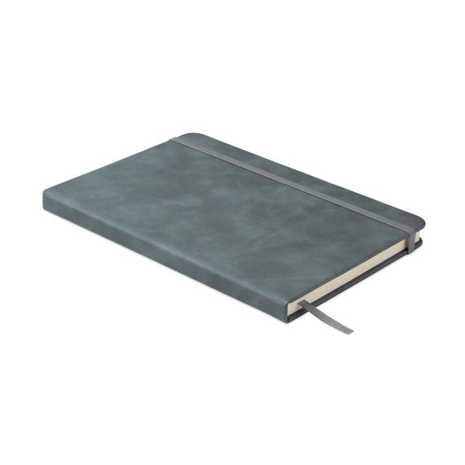 Mitarbeitergeschenk Notizbuch Smokey DIN A5 – petrol – mit individuellem Werbedruck 40% rPET 80 Blatt nachhaltiges Journal