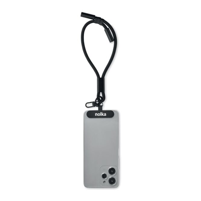 Streuartikel 60W Armband-Ladekabel – schwarz – mit Logo bedruckt Typ-C auf Typ-C RPET nachhaltig für den Büroalltag