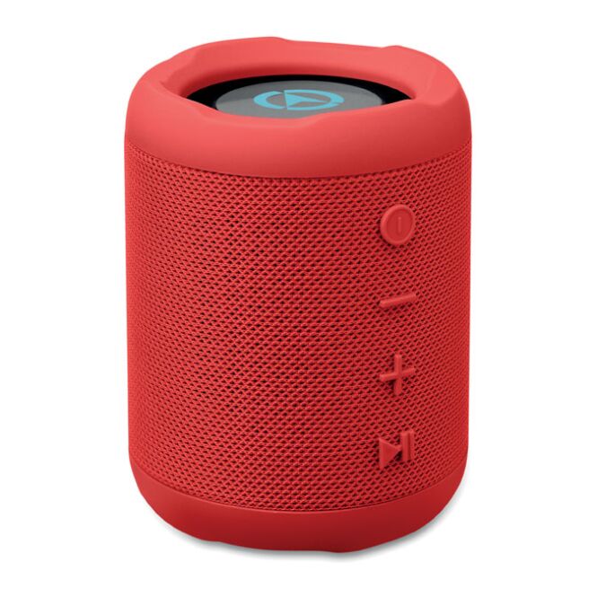 Technik-Werbemittel Bluetooth Lautsprecher 5.0 – rot – mit Logo bedruckt nachhaltig 5W für das Homeoffice