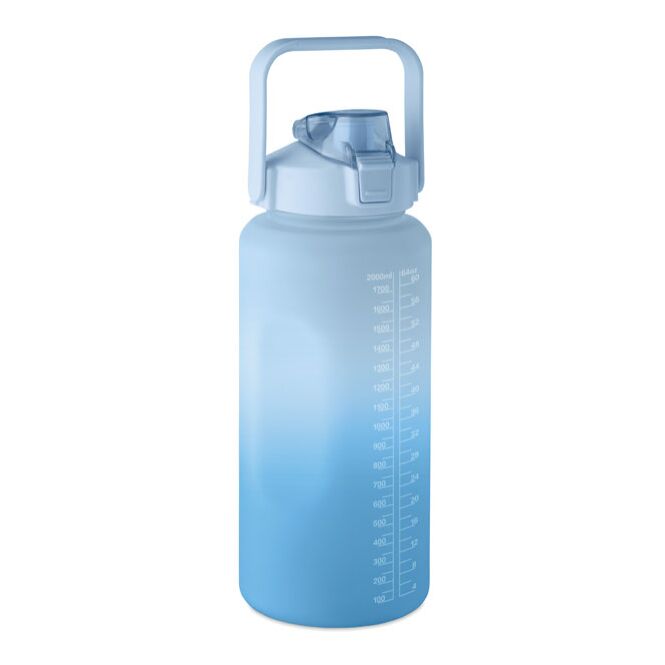 Sport-Werbemittel Activate Max Trinkflasche – königsblau – mit Logo bedruckt 2000 ml RPET nachhaltig auslaufsicher für Sportevents & Turniere