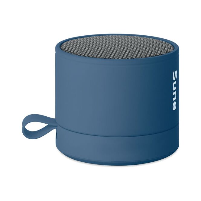 Technik-Werbemittel Bluetooth Lautsprecher 5.1 – blau – mit Logo bedruckt 3W Mono-Sound für Technik-Messen und den Büroalltag