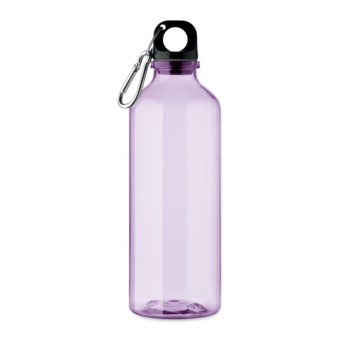 Werbeartikel Trinkflasche RPET – transparent violette – mit Logo bedruckt 500 ml nachhaltig für Sportevents & Turniere