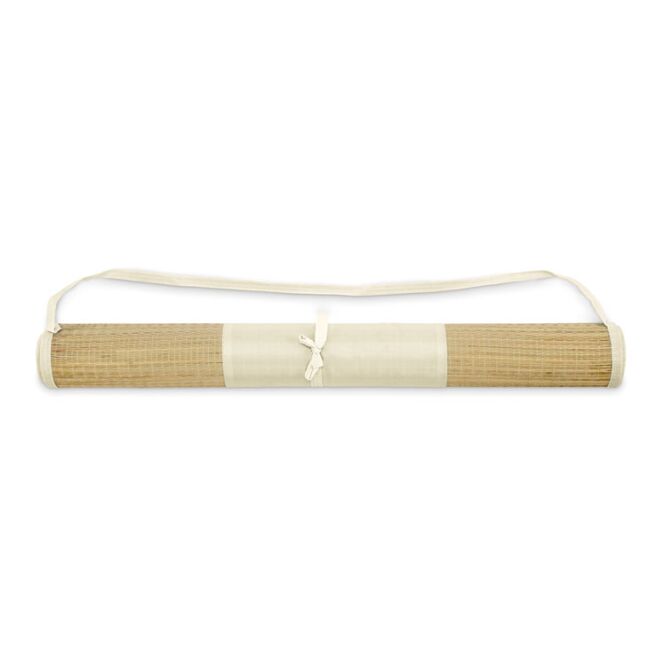 Firmengeschenk Strandmatte aus Stroh – beige – mit individuellem Werbedruck aus natürlichem Material für nachhaltige CSR-Promotions